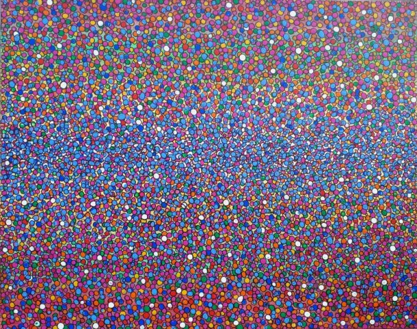 19. Agglomeration mit Blau im Zentrum